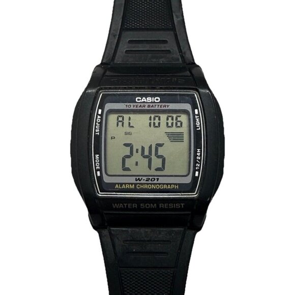 Casio Illuminator 2879 W-201 Digital Alarm Chronograph Dual Time Calendar Watch - Picture 1 of 7